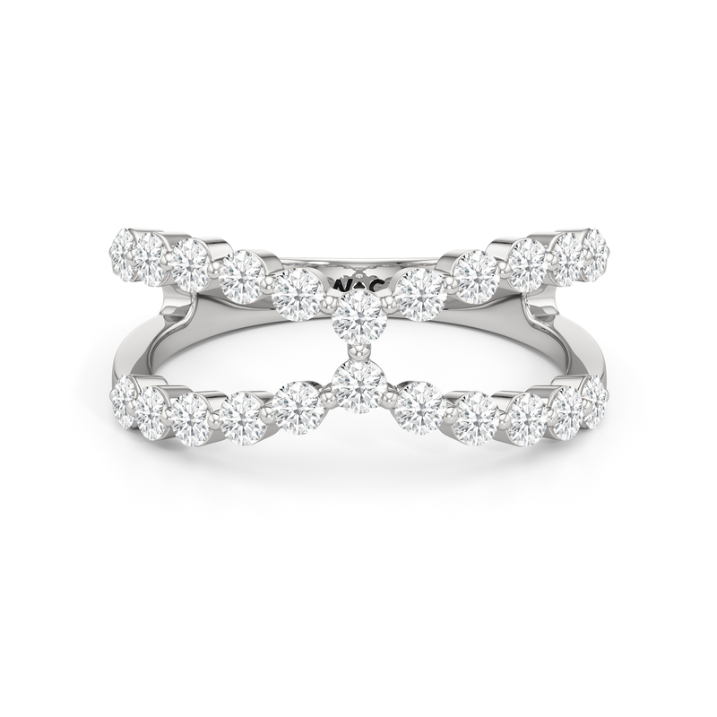 Chevron Kiss Diamond Ring