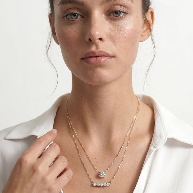 The Cassatt Round Solitaire Pendant