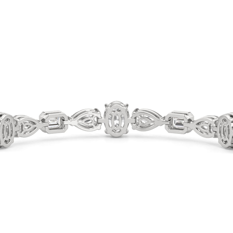 Pear Oval Sequenced with Bezeled Emerald Tennis Bracelet