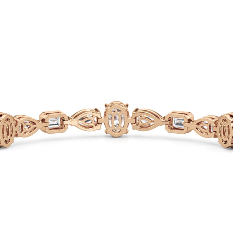 Pear Oval Sequenced with Bezeled Emerald Tennis Bracelet