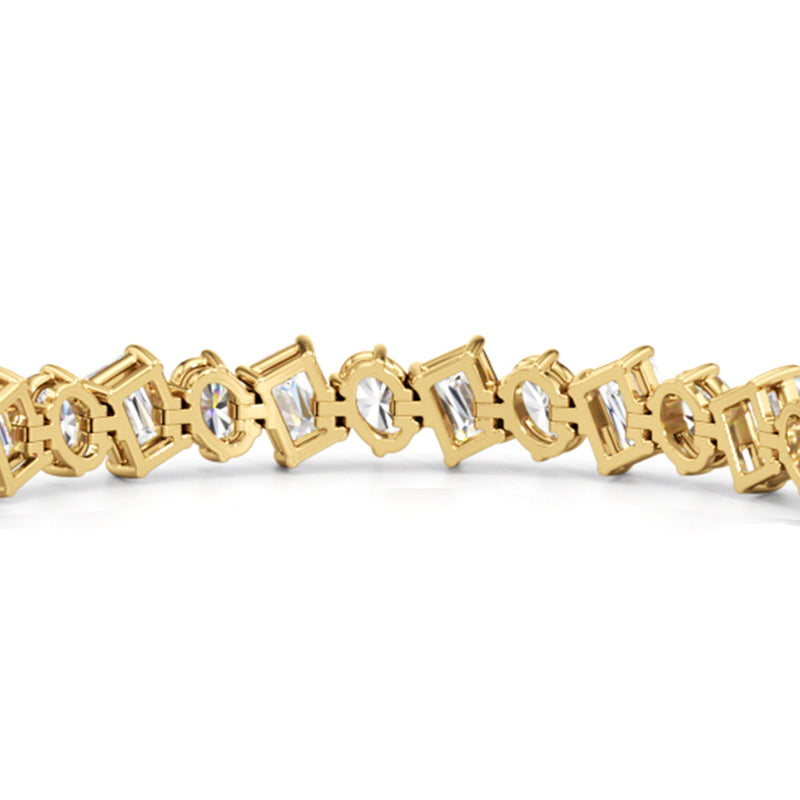 Oval and Emerald Herringbone Tennis Bracelet