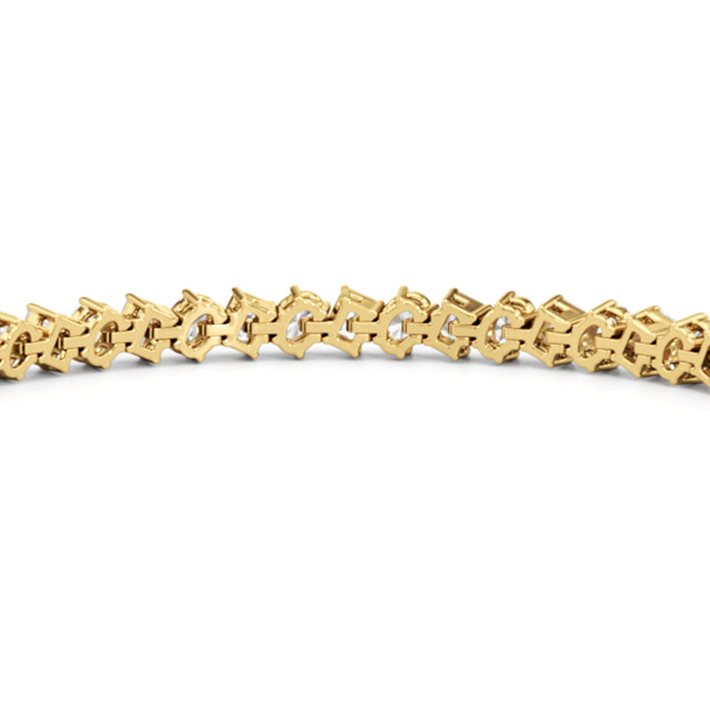 Oval and Emerald Herringbone Tennis Bracelet