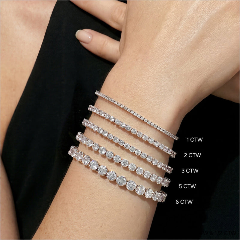 Four Prong Lab Diamond Tennis Bracelet