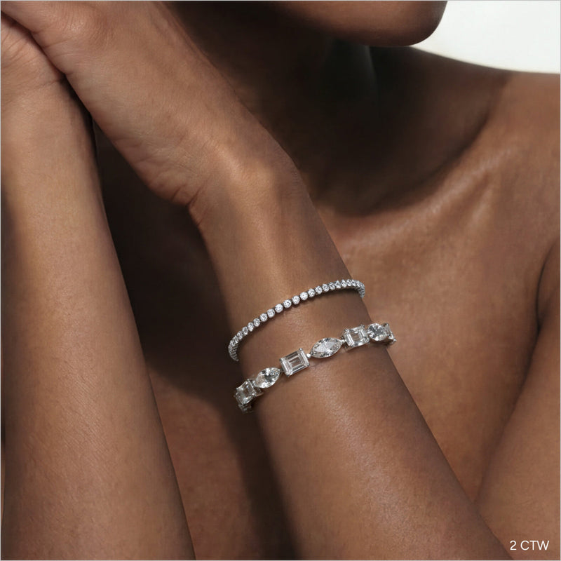 Four Prong Lab Diamond Tennis Bracelet