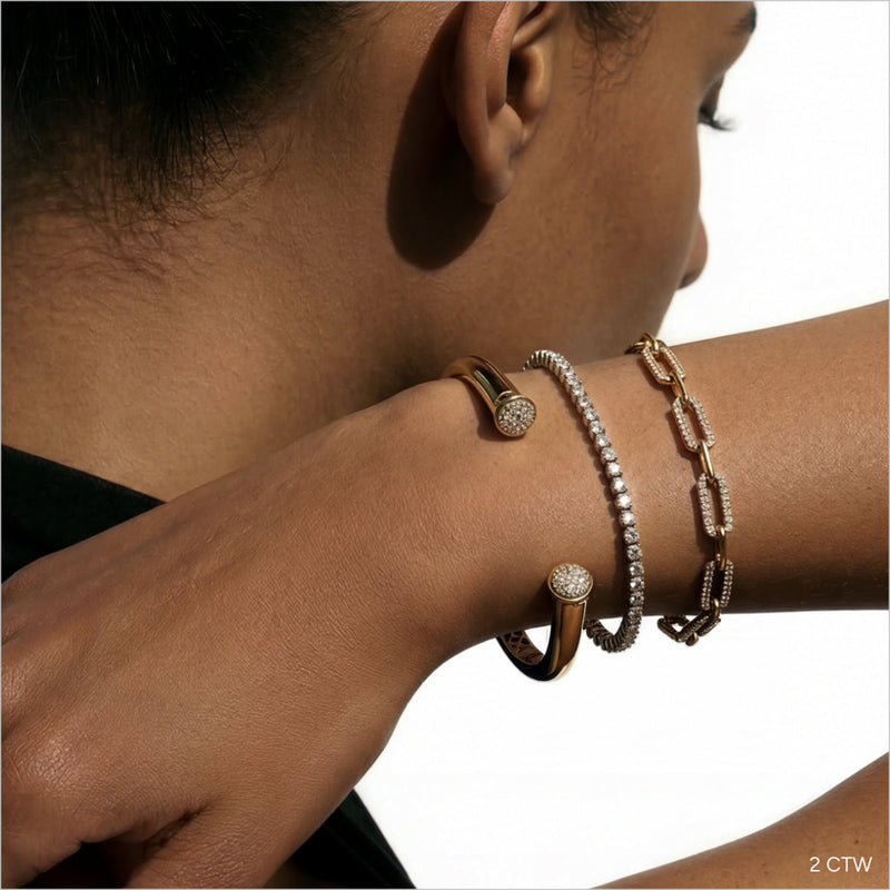 Four Prong Lab Diamond Tennis Bracelet