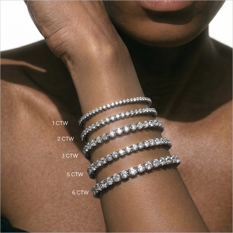 Four Prong Lab Diamond Tennis Bracelet