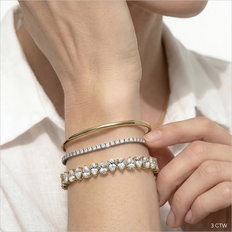 Four Prong Lab Diamond Tennis Bracelet