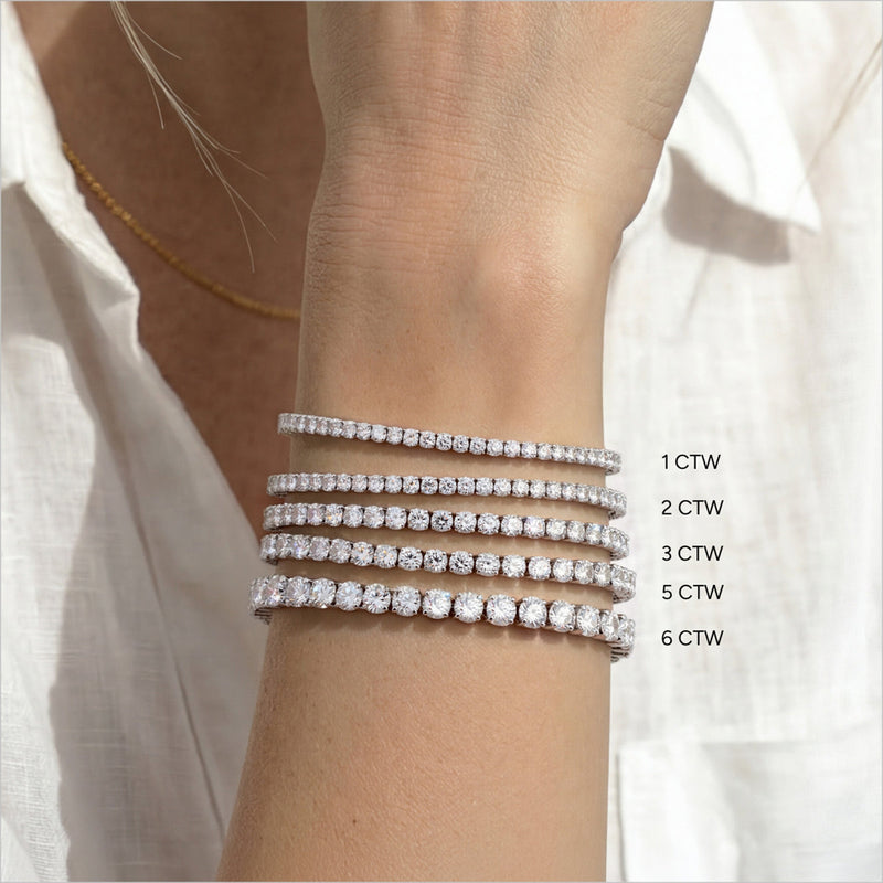 Four Prong Lab Diamond Tennis Bracelet