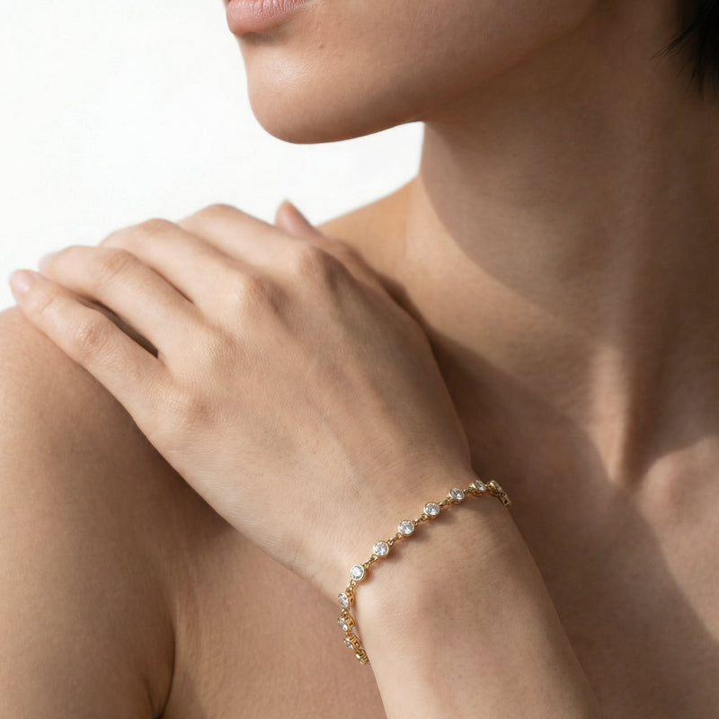 Lab Diamond Chain Link Bracelet