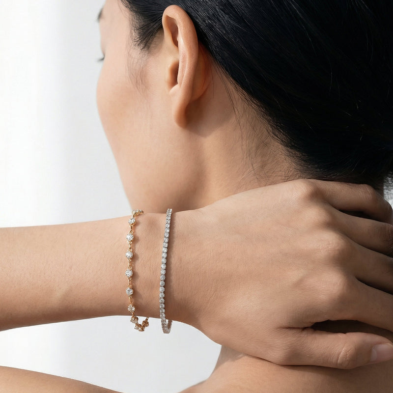 Lab Diamond Chain Link Bracelet