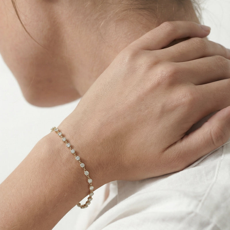 Lab Diamond Chain Link Bracelet