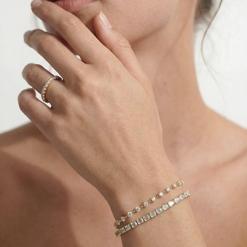 Lab Diamond Chain Link Bracelet