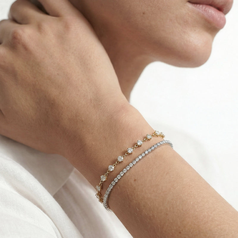 Lab Diamond Chain Link Bracelet