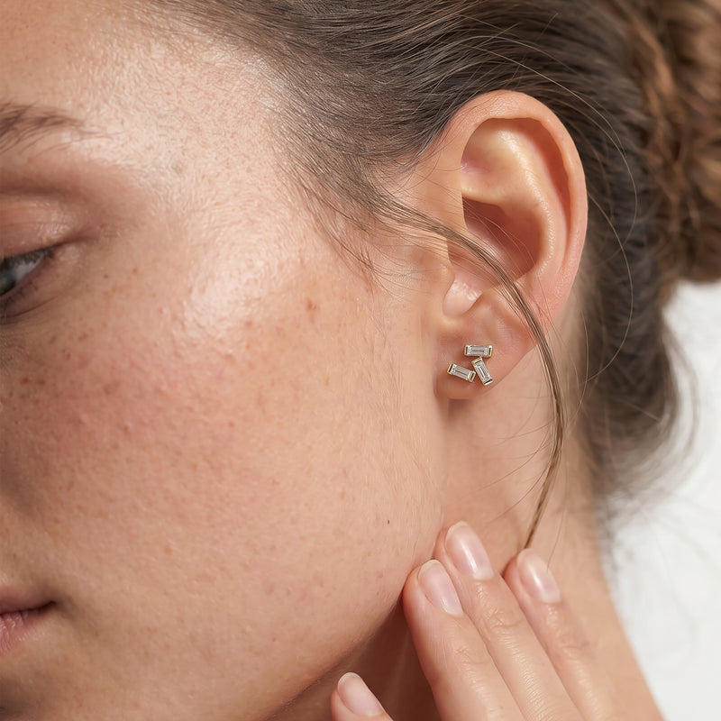 The Aria Baguette Studs