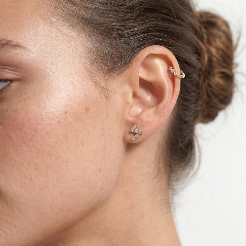 The Aria Baguette Studs