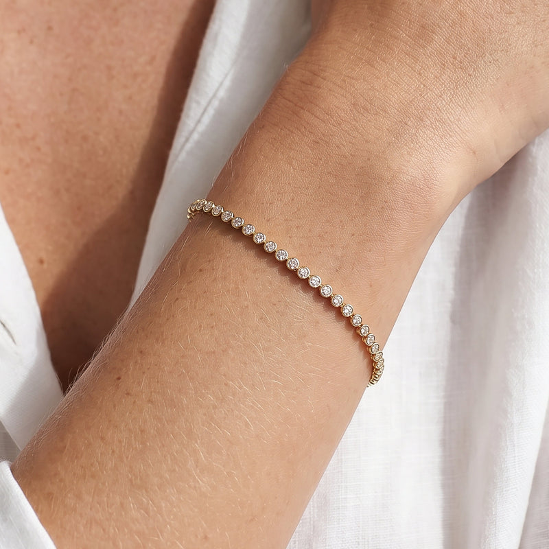 Petite Bezel Diamond Tennis Bracelet