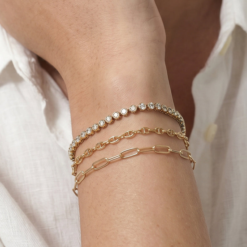 Petite Bezel Diamond Tennis Bracelet