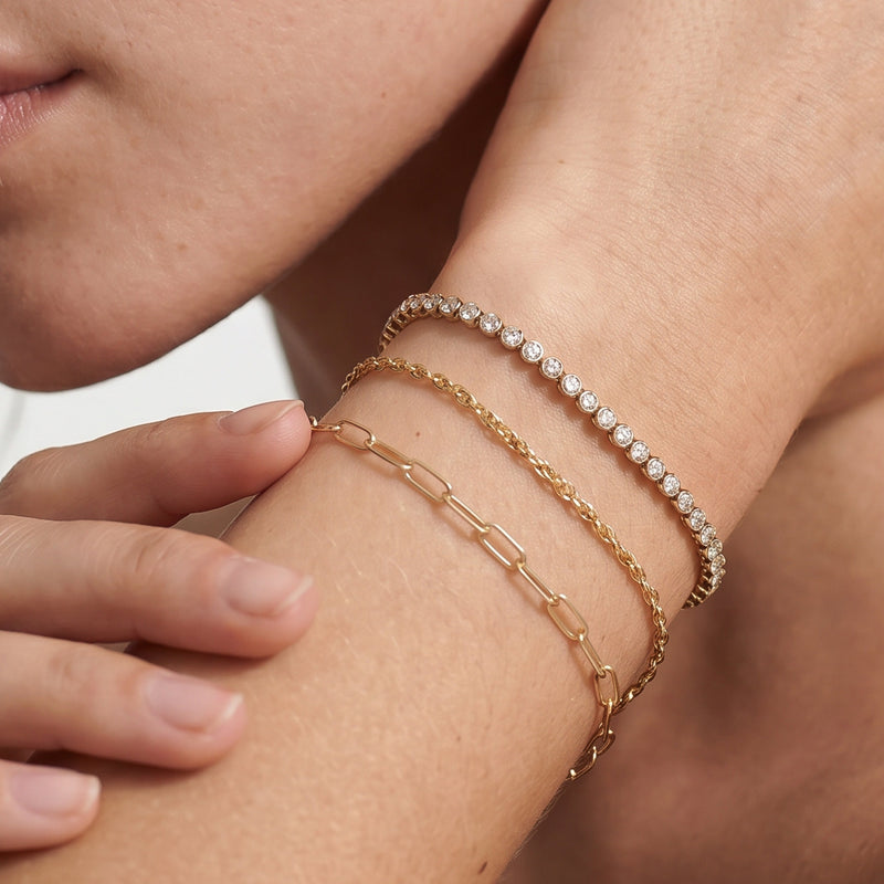 Petite Bezel Diamond Tennis Bracelet