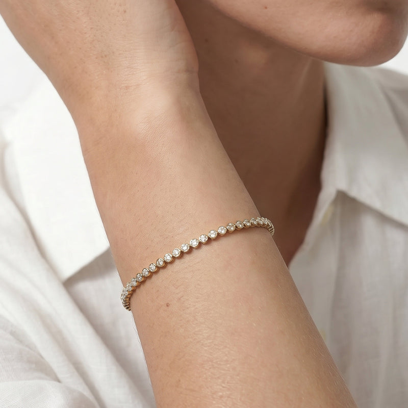 Petite Eternity Bezel Diamond Tennis Bracelet