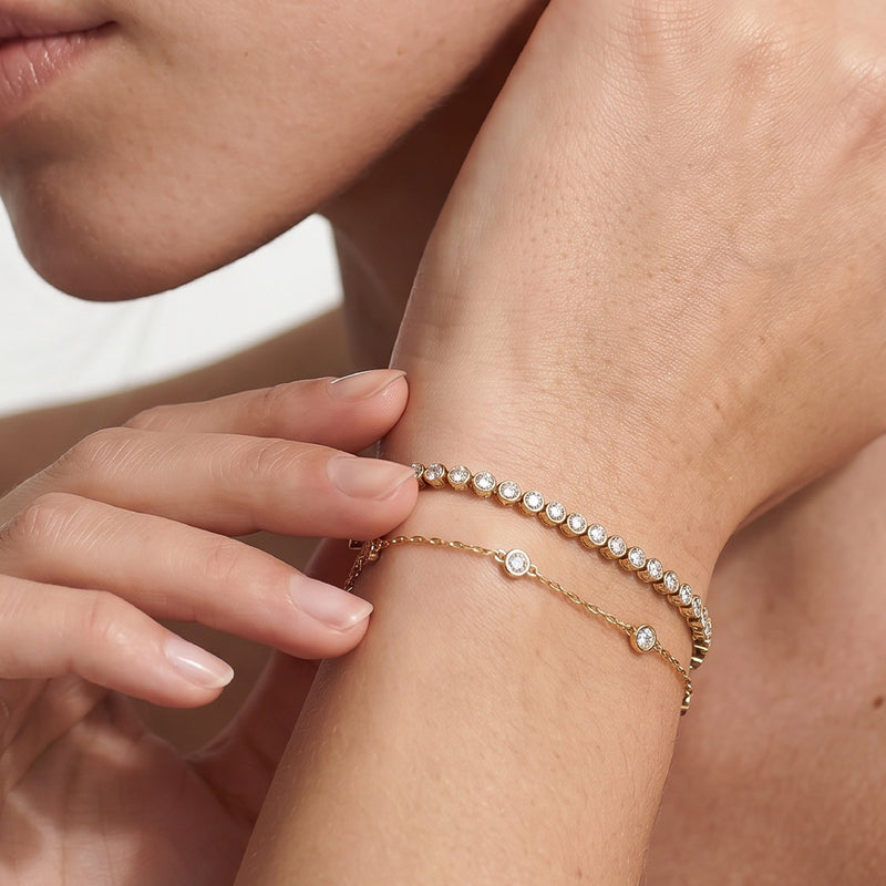 Petite Eternity Bezel Diamond Tennis Bracelet