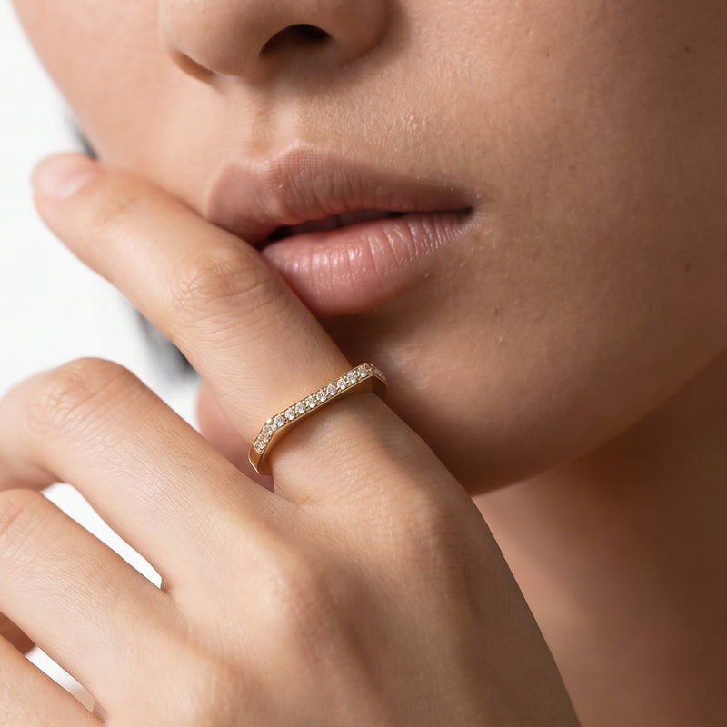 The Scottie Pavé Stacker Ring