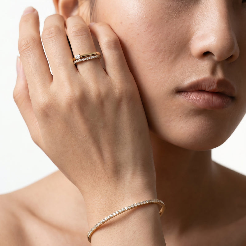 The Scottie Pavé Stacker Ring