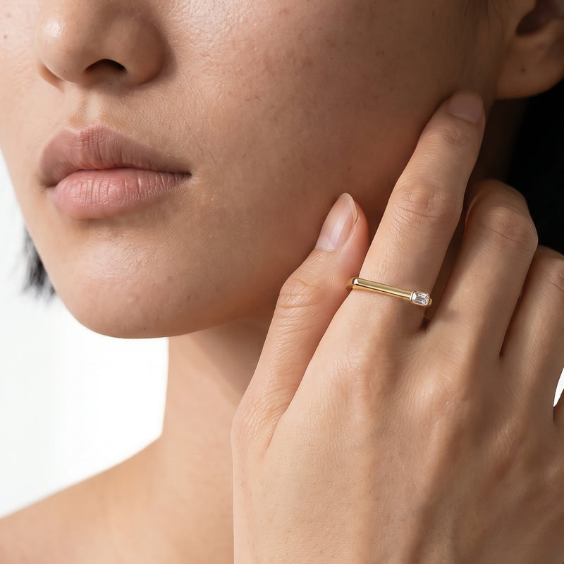 The Scottie Emerald Stacker Ring