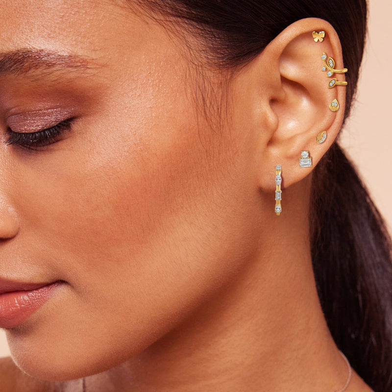 Teardrop Pear Flatback Stud