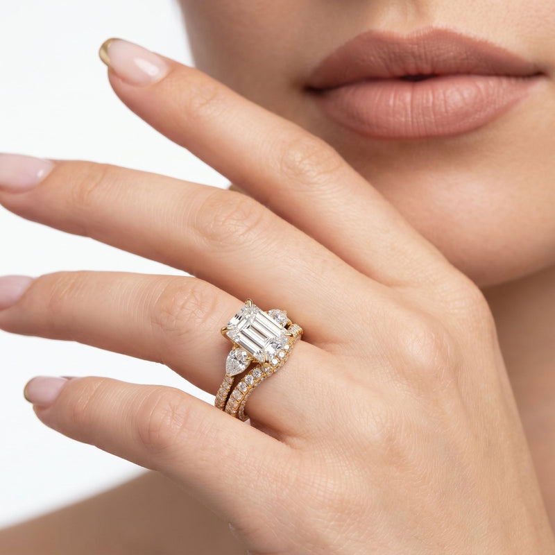 The W Crest Diamond Wedding Band