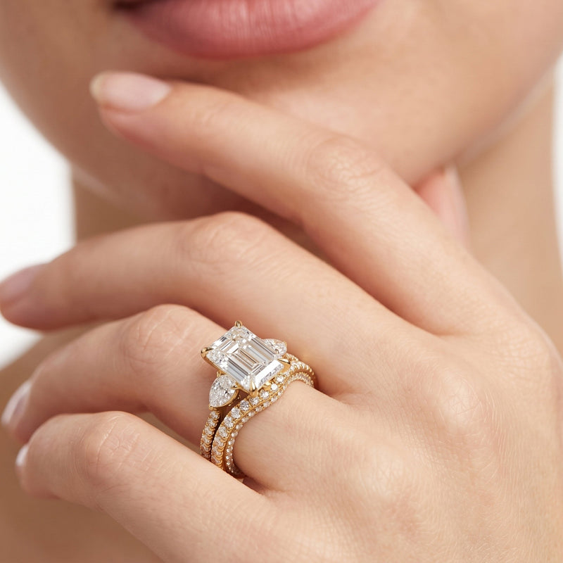 The W Crest Diamond Wedding Band