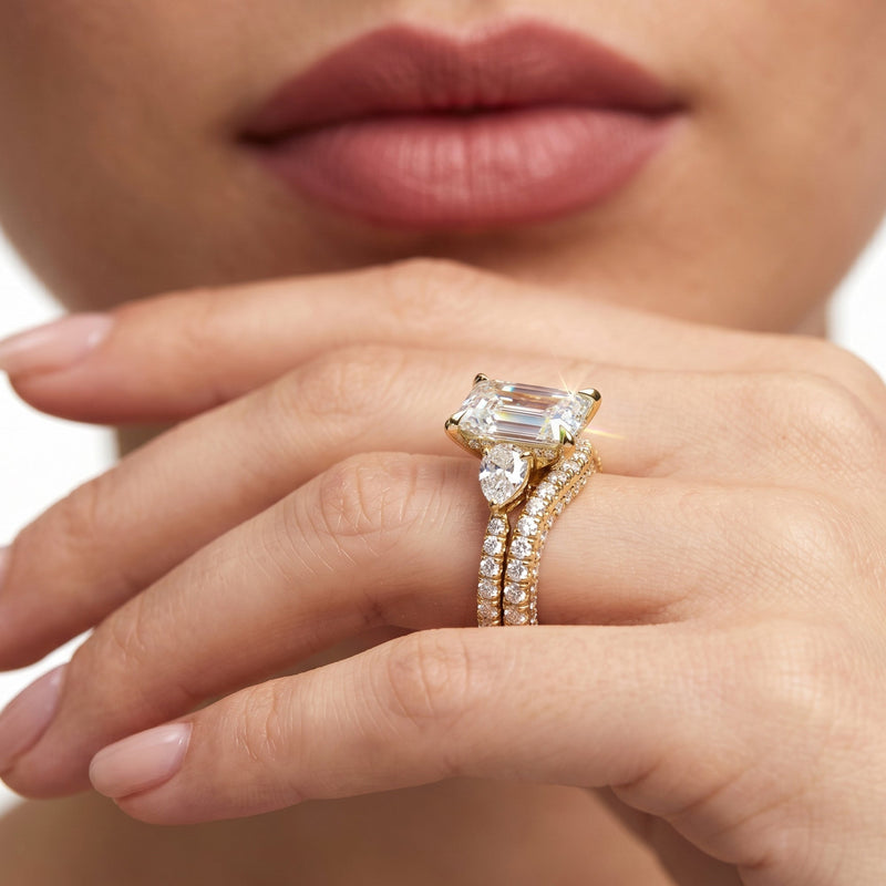 The W Crest Diamond Wedding Band