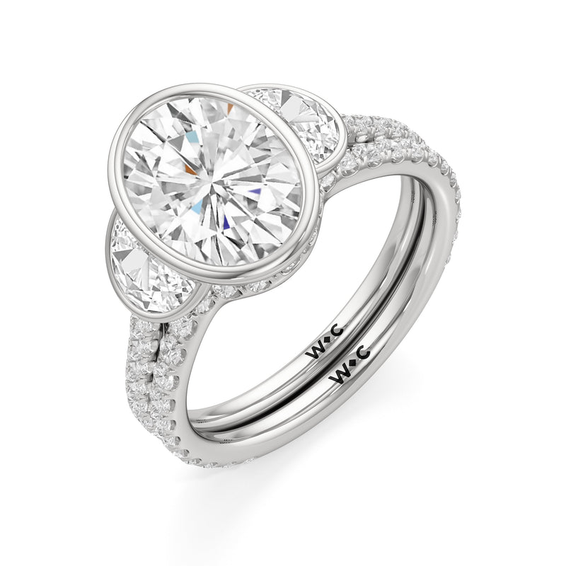 The Olivia Three Stone Engagement Ring