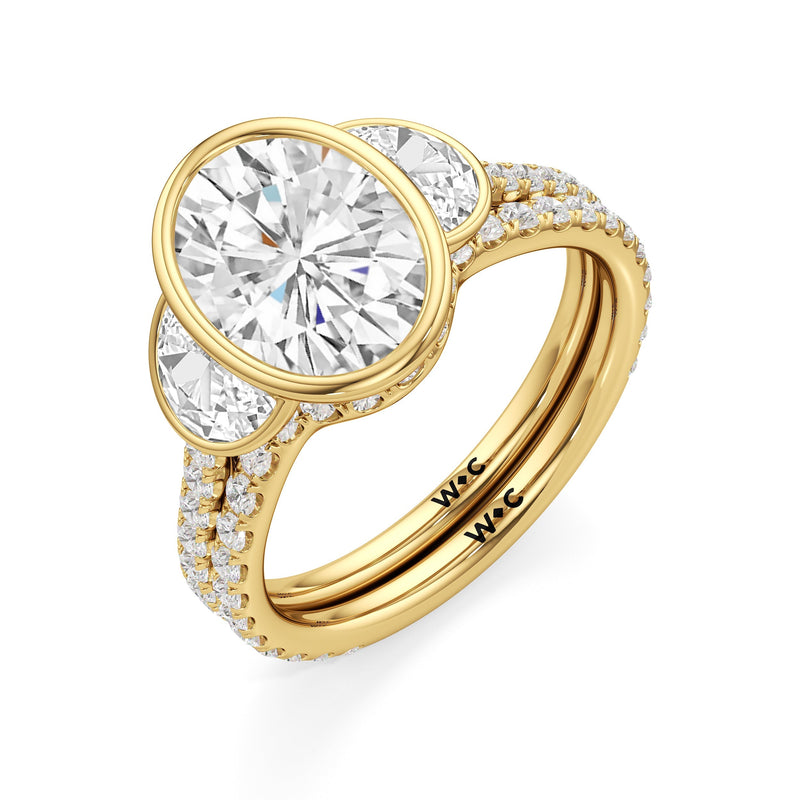 The Olivia Three Stone Engagement Ring