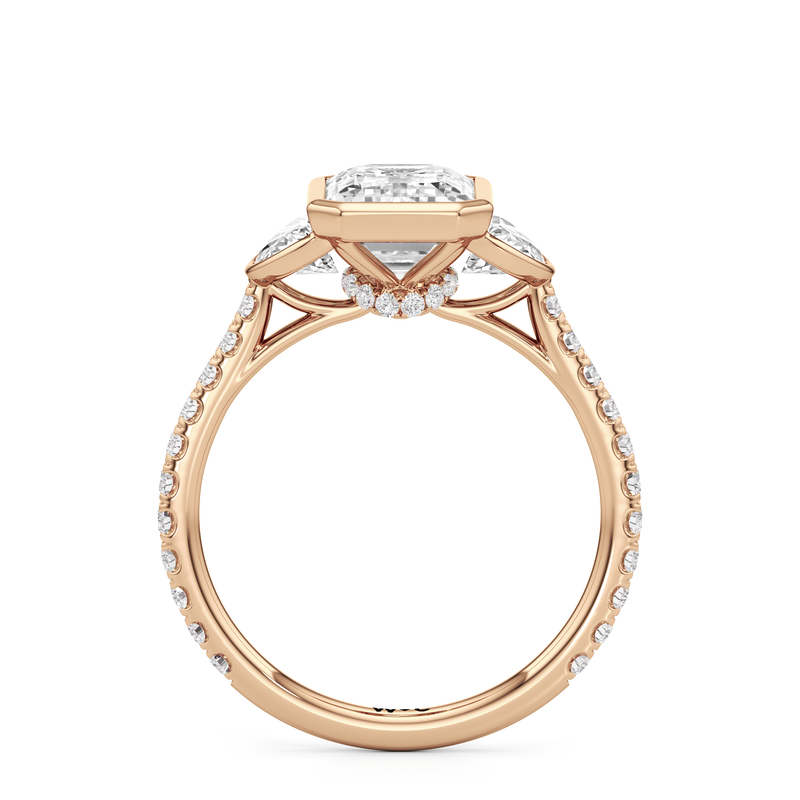 The Olivia Three Stone Engagement Ring