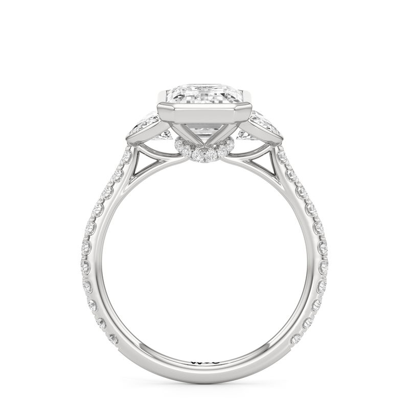 The Olivia Three Stone Engagement Ring