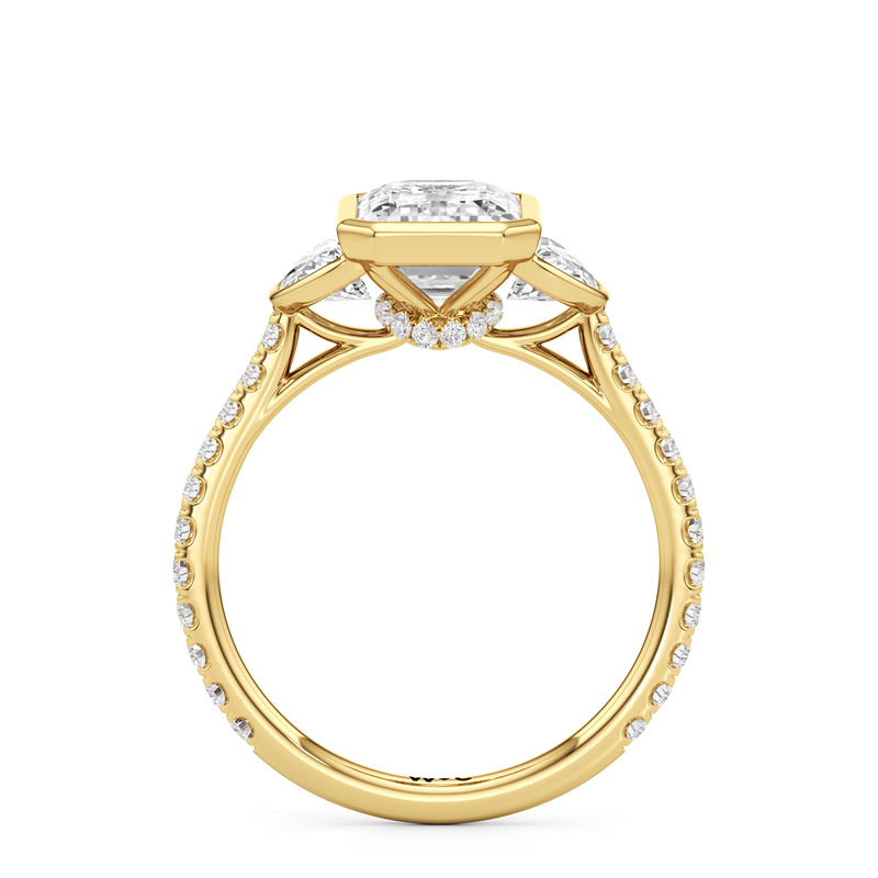 The Olivia Three Stone Engagement Ring