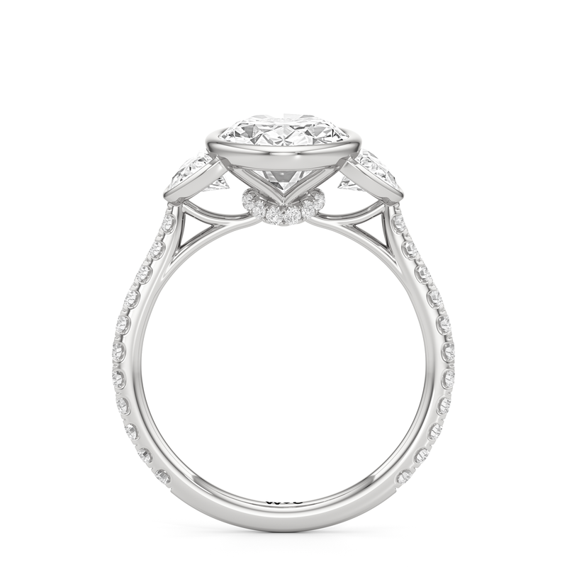 The Olivia Three Stone Engagement Ring