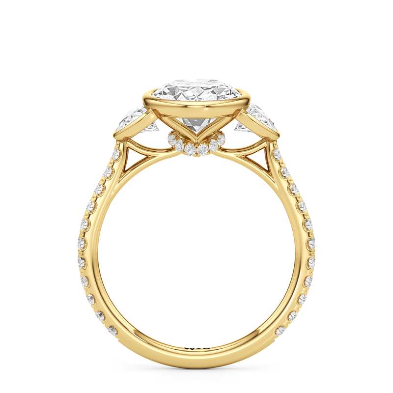 The Olivia Three Stone Engagement Ring