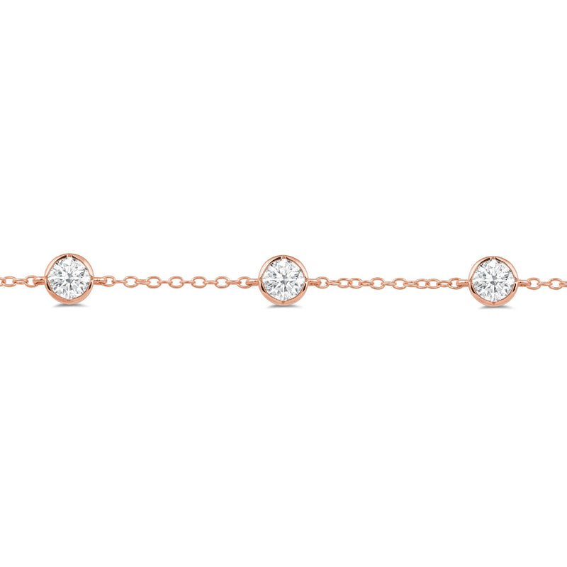 Bezel Set Round Station Bracelet
