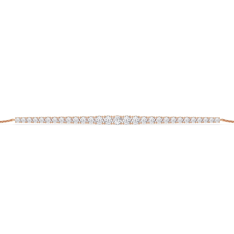 Graduating Tennis Lab Created Diamond Bolo Bracelet