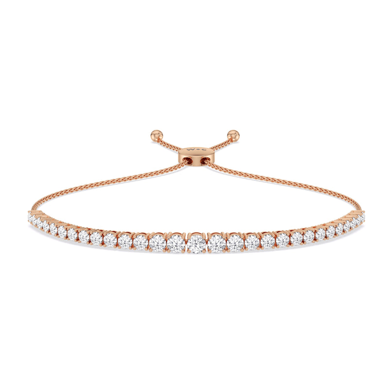 Graduating Tennis Lab Created Diamond Bolo Bracelet