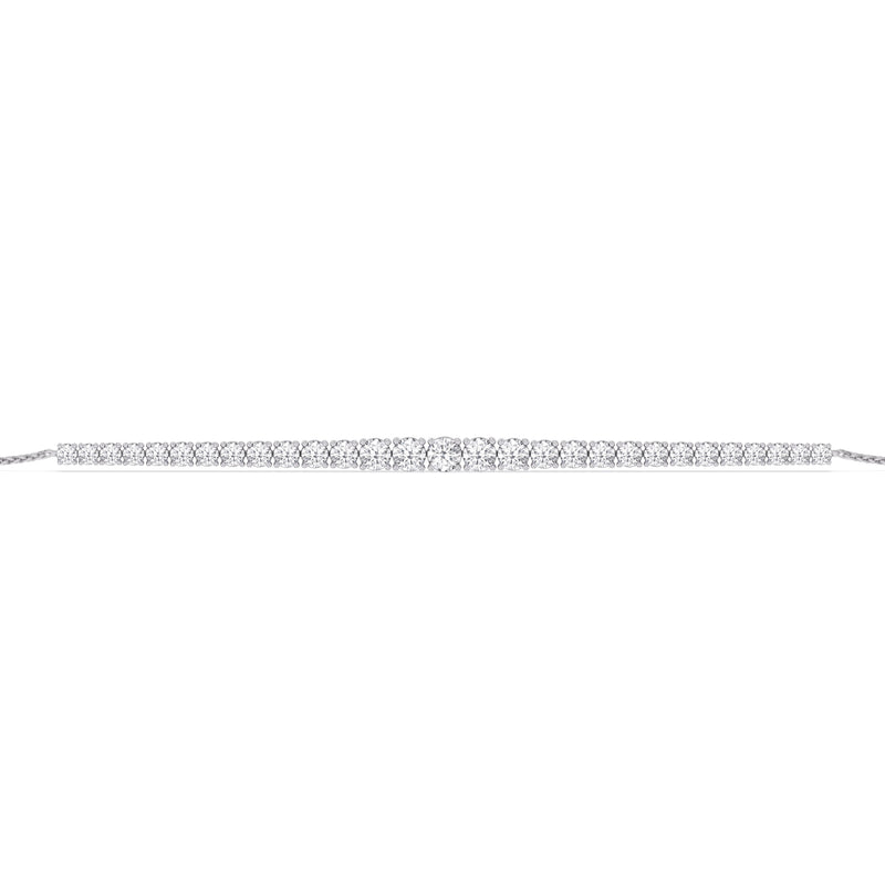 Graduating Tennis Lab Created Diamond Bolo Bracelet