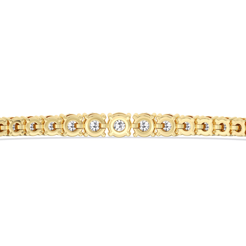 Graduating Tennis Lab Created Diamond Bolo Bracelet