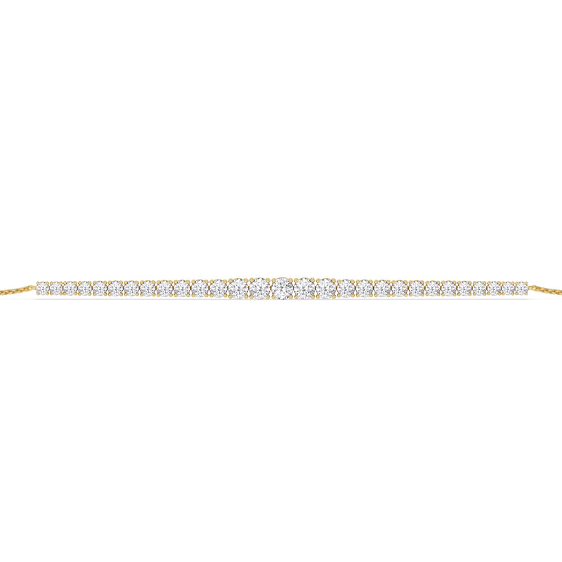 Graduating Tennis Lab Created Diamond Bolo Bracelet