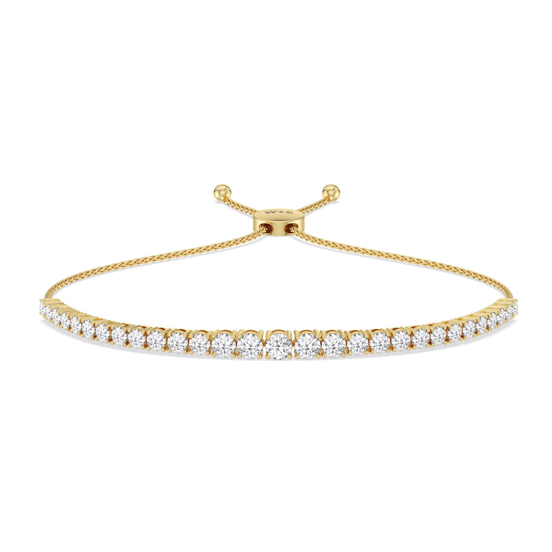 Graduating Tennis Lab Created Diamond Bolo Bracelet