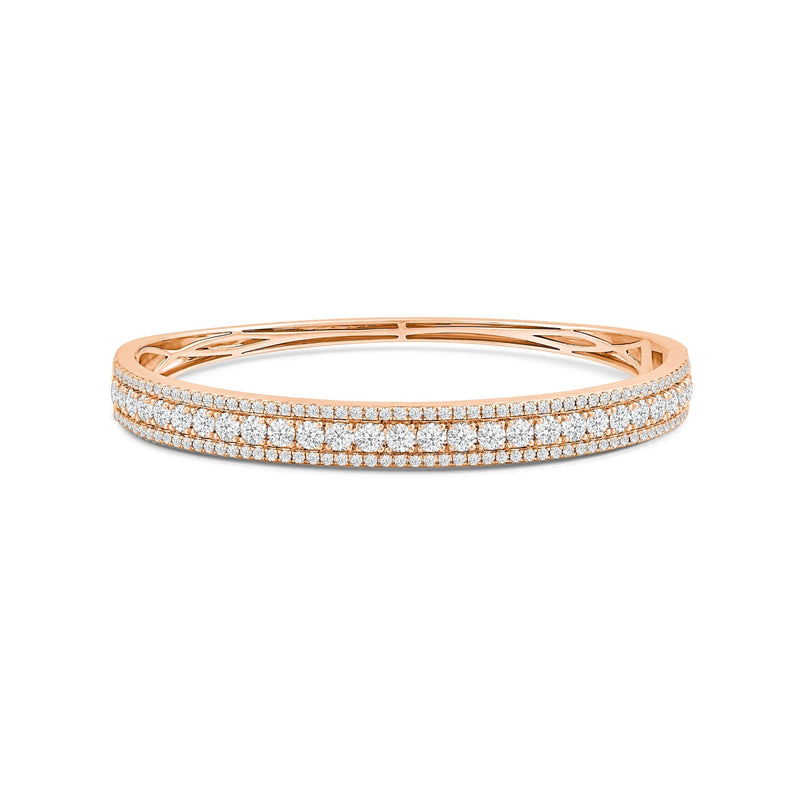 Classic Pave Studded Edges Diamond Bangle