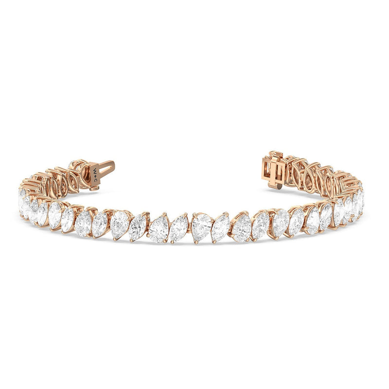 Pear and Marquise Alternating Tennis Bracelet