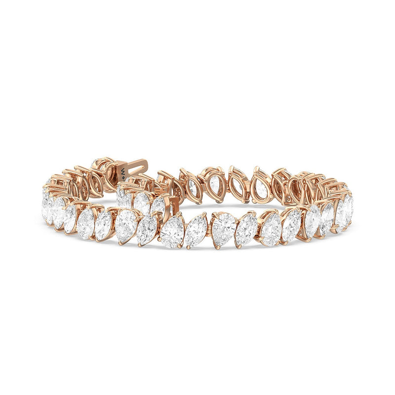 Pear and Marquise Alternating Tennis Bracelet