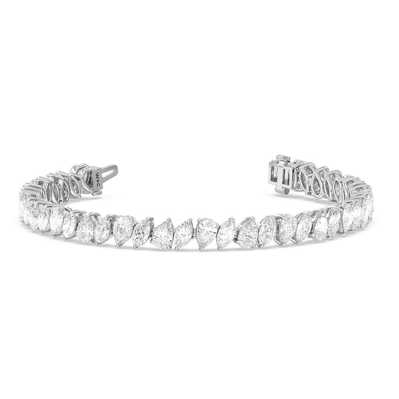Pear and Marquise Alternating Tennis Bracelet