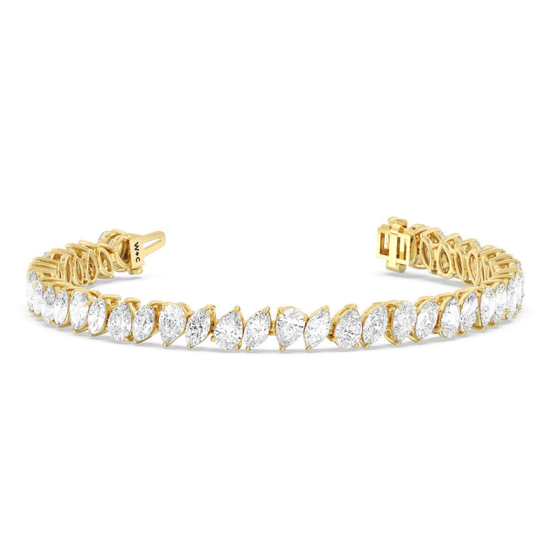 Pear and Marquise Alternating Tennis Bracelet